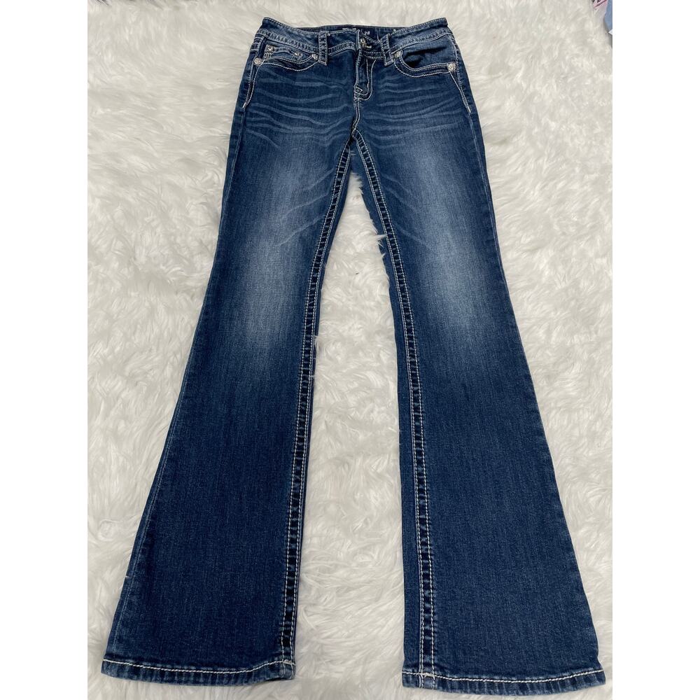Miss Me Women's Dark Blue Flared Jeans
